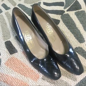 Authentic Salvatore Ferragamo patent leather heels